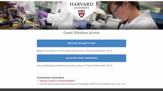 Guest Wireless Access - Connecting to Harvard's Networks