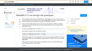 RabbitMQ 3.3.1 can not login with guest/guest - Stack Overflow
