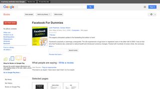 Facebook For Dummies