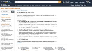 Amazon.com Help: Proceed to Checkout