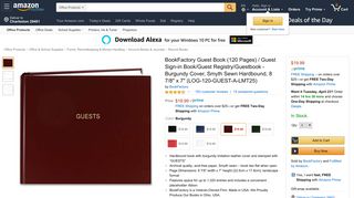 Amazon.com : BookFactory Guest Book (120 pages) / Guest Sign-In ...
