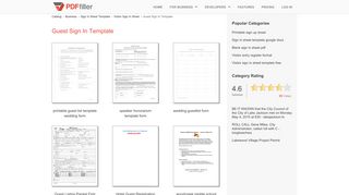 29 Printable Guest Sign In Template Forms - Fillable Samples in PDF ...
