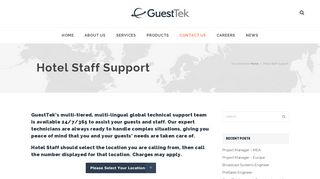 GuestTek – Hotel Staff Support