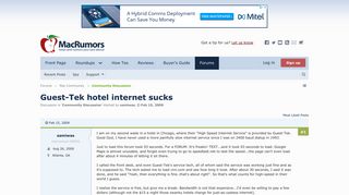 Guest-Tek hotel internet sucks | MacRumors Forums