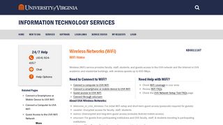 WiFi at UVA: Guest Access to the UVA Wireless Networks - ITS