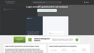 Login Emea01 Guest Centric. GuestCentric - Login page