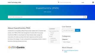 GuestCentrix (PMS) | Hotel Technology Index
