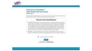 Guestnet® Login | Terms & Conditions