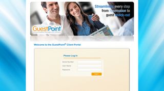 Guestpoint® Training Resources - Log-in - Centium Software