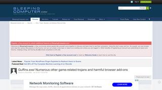 Guffins.exe/ Numerous other game-related trojans and harmful ...