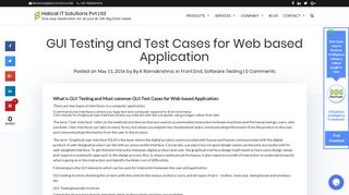 GUI Testing and Test Cases for Web based Application - Helical IT ...