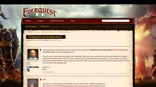 Guildportal.com shutting down? | EverQuest 2 Forums