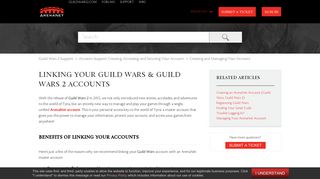 Linking your Guild Wars & Guild Wars 2 Accounts - Guild Wars 2 Support