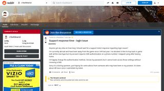 Support response time - login issue : Guildwars2 - Reddit