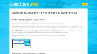 GuildCare NG | Key Things you need to know before Upgrading