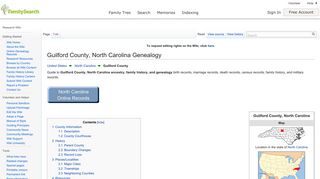 Guilford County, North Carolina Genealogy Genealogy - FamilySearch ...