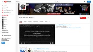 Guitar Mastery Method - YouTube