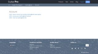 Account – Guitar Pro Support