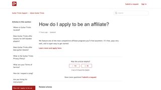 How do I apply to be an affiliate? – Guitar Tricks Support
