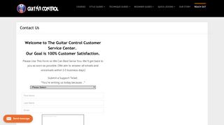 Contact Guitar Control | The Perfect Guitar Teacher