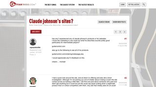 claude johnson's sites? - Guitar Tricks Forum