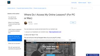 Where Do I Access My Online Lessons? (For PC or Mac) – Customer ...