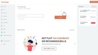 Gujarat Gas Online Bill Payment On Freecharge