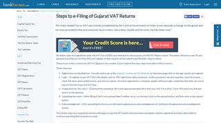 Steps to e-File Gujarat Value Added Tax Returns - BankBazaar