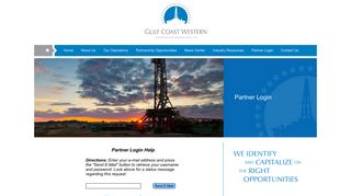 Gulf Coast Western | Partner Login Help