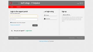 Login to the support portal - Gulf College - IT Helpdesk - Freshdesk