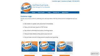 Login - Gulf Fleet Cards