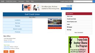 Gulf Credit Union - Groves, TX - Credit Unions Online