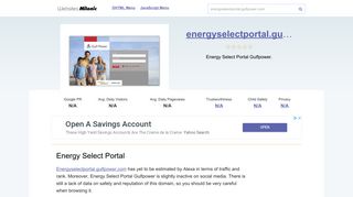 Energyselectportal.gulfpower.com website. Energy Select Portal.