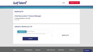 Upload or Build your CV | GulfTalent