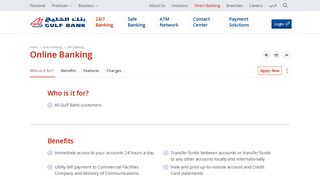 Online Banking | 24/7 Banking | Direct Banking | Gulf Bank