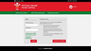 Login | WRU tickets | Principality Stadium ticket office - Sport