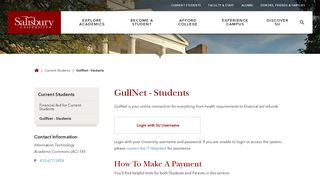 GullNet for Students | Salisbury University