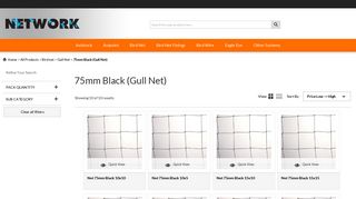 75mm Black (Gull Net) | Network