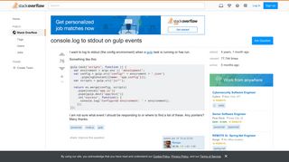 console.log to stdout on gulp events - Stack Overflow