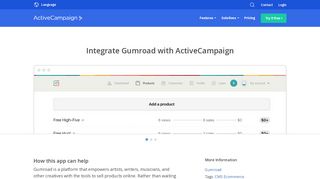 Gumroad Integration & App | ActiveCampaign