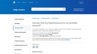 How do I link my PayPal account to my Gumtree account?