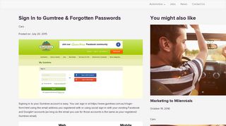 Sign In to Gumtree & Forgotten Passwords | Gumtree for Business