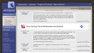 Google and Gumtree - Sign in and out - On the web - Whirlpool Forums