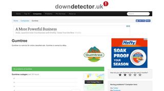 Gumtree down? Current problems and issues for the UK | Downdetector