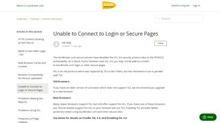 Unable to Connect to Login or Secure Pages – GunBroker