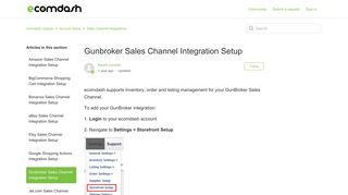 Gunbroker Sales Channel Integration Setup – ecomdash support