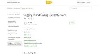 How to Sign Off – GunBroker