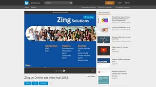 Zing.vn Online ads intro final 2012 - SlideShare