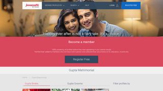 Gupta Matrimonial - Gupta Marriage - Jeevansathi.com