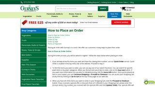 How to Place an Order | Gurneys Seed & Nursery Co. - Gurney's